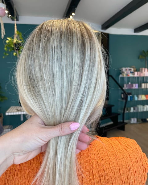 Blonde with highlights, natural look