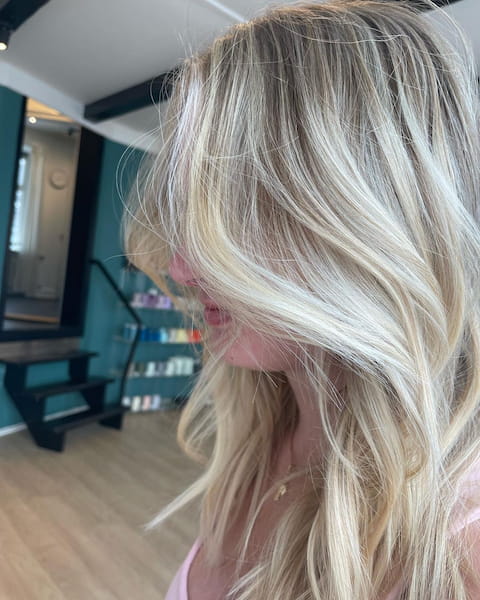 Blonde with highlights, vanilla blonde